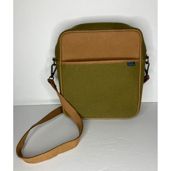 M.R.K.T. Bag Handbags - MAD RABBIT KICKING TIGER M.R.K.T. Green Felt and Brown Suede MRKT Bag